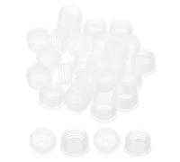 PATIKIL Tapones para Salero y Pimentero 0.87"/22mm, 25 Piezas Tapones de Botella para Dispensadores Orales de Líquidos Aceite Botellas de Plástico Vidrio, Transparente
