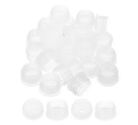 PATIKIL Tapones para Salero y Pimentero 0.94"/24mm, 25 Piezas Tapones de Botella para Dispensadores Orales de Líquidos Aceite Plástico Botellas de Vidrio, Transparente
