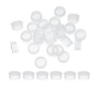 PATIKIL Tapones para Salero y Pimentero de 17mm/0.67", 50 Piezas Tapón de Plástico para Salero Reutilizable Tapón Redondo Transparente para Botellas Tuberías