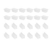 PATIKIL Tapones para Tubo Rectangular, 24 Pcs 30x20 mm Tapones Laminares de Plástico Rectangular, para Patas de Silla, Mesas, Tubos de Metal, Tapones de Herrajes, Blanco