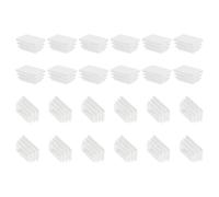 PATIKIL Tapones para Tubo Rectangular, 24 Pcs 38x25mm Tapones Laminares de Plástico Rectangular, para Patas de Silla, Mesas, Tubos de Metal, Tapones de Herrajes, Blanco