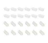 PATIKIL Tapones para Tubo Rectangular, 24 Pcs 40x20mm Tapones Laminares de Plástico Rectangular, para Patas de Silla, Mesas, Tubos de Metal, Tapones de Herrajes, Blanco