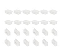 PATIKIL Tapones para Tubo Rectangular, 24 Pcs 40x30mm Tapones Laminares de Plástico Rectangular, para Patas de Silla, Mesas, Tubos de Metal, Tapones de Herrajes, Blanco