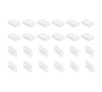 PATIKIL Tapones para Tubo Rectangular, 24 Pcs 60x40mm Tapones Laminares de Plástico Rectangular, para Patas de Silla, Mesas, Tubos de Metal, Tapones de Herrajes, Blanco