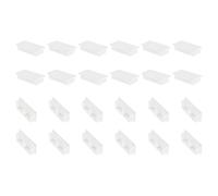 PATIKIL Tapones para Tubo Rectangular, 24 Pcs 80x40mm Tapones Laminares de Plástico Rectangular, para Patas de Silla, Mesas, Tubos de Metal, Tapones de Herrajes, Blanco