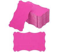 PATIKIL Tarjetas de Visita en Blanco de Papel de 3"x5", Paquete de 200 Tarjetas Pequeñas de Índice de Palabras de Tarjetas de Mensaje de Papel Mini Etiquetas de Encaje, Rosa