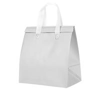 PATIKIL Térmicas para Llevar Bolsas, 25uds Térmicas Refrigerador Bolsas Comestibles Térmicas Bolsas 9.4 x 5.9 x 10.2 Pulgadas para Caliente Frío Congelado Comida Café Entrega, Blanco