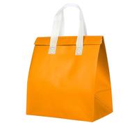 PATIKIL Térmicas para Llevar Bolsas, 35uds Térmicas Refrigerador Bolsas Comestibles Térmicas Bolsas 9.4 x 5.9 x 10.2 Pulgadas para Caliente Frío Congelado Alimentos Entrega, Naranja