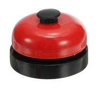 PATIKIL Timbre de Llamada de Escritorio de 2.5" de Diámetro, Timbre Delantero de Escritorio para Servicio con Construcción de Metal Antiherrumbre para Hoteles, Restaurantes, Negro/Rojo