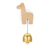 PATIKIL Timbre de Mercader, Timbre de Puerta de Madera con Campanillas Metálicas con Ventosa para la Apertura de la Puerta del Negocio al Entrar, Decoración de Caballo