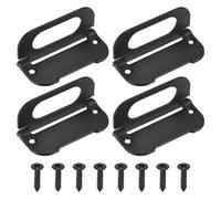 PATIKIL Tirador de Puerta Empotrado, 4 Pzas Tirador Invisible Empotrado con Tornillos para Puertas de Gabinete Contenedores Herramientas Muebles Tirador Automático, Negro Brillante