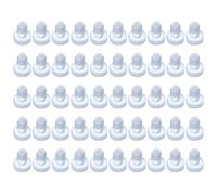 PATIKIL Topes para Mesas de Vidrio, 50 Pzs Diámetro 5mm Vástago Suave Transparente, Almohadillas Antideslizantes de Goma Pellets Grandes para Muebles Gabinetes de Cristal