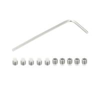 PATIKIL Tornillo Prisionero con Punta de Nylon M3x3mm, 10 Piezas de Acero Inoxidable 304 Métrico Hexagonal con Cabeza de Copa y Punto Antideslizante, con un 1.5mm Llave Hexagonal