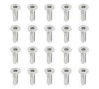 PATIKIL Tornillos de Cabeza Plana M4 x 10mm, 50Pcs Tornillos de Acero Inoxidable 304 18-8 Pernos Avellanados Planos, Sujetadores con Cabeza Hueca Hexagonal, Grado 6.8