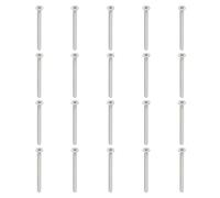 PATIKIL Tornillos de Cabeza Plana M4 x 50mm, 30Pcs Tornillos de Acero Inoxidable 304 18-8 Pernos Avellanados Planos, Sujetadores con Cabeza Hueca Hexagonal, Grado 6.8