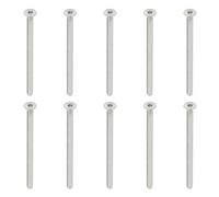 PATIKIL Tornillos de Cabeza Plana M4 x 60mm, 10Pcs Tornillos de Acero Inoxidable 304 18-8 Pernos Avellanados Planos, Sujetadores con Cabeza Hueca Hexagonal, Grado 6.8