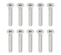 PATIKIL Tornillos de Cabeza Plana M6 x 40mm, 10Pcs Tornillos de Acero Inoxidable 304 18-8 Pernos Avellanados Planos, Sujetadores con Cabeza Hueca Hexagonal, Grado 6.8