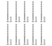 PATIKIL Tornillos de Manija de Puerta M4x65, 10Pcs Tornillos de Rotura para Tiradores de Puerta, Cabeza Plana Avellanada Phillips con Manga para Manija de Puerta Barra