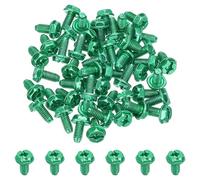 PATIKIL Tornillos de Puesta A Tierra Hexagonales de Cabeza Avellanada de 10-32 x 3/8", 100Pcs, Verde, para Cajas de Conexiones Eléctricas, Cajas de Enchufes y Interruptores Metálicos