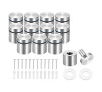 PATIKIL Tornillos De Separación 25x25mm, Pack De 12 Tornillos De Montaje En Pared De Acero Inoxidable Para Colgar Letreros, Hardware Para Montaje De cuadros De Acrílico, Plateado