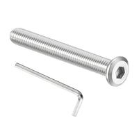 PATIKIL Tornillos hexagonales de cabeza plana M10 x 80 mm, 4 tornillos de acero inoxidable 304 18-8 para muebles con llave Allen hexagonal para reparación de sillas de cama, montaje de barcos