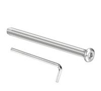 PATIKIL Tornillos hexagonales de cabeza plana M8 x 100 mm, 6 pernos de acero inoxidable 304 18-8 para muebles con llave Allen hexagonal para reparación de sillas de cama, montaje de barcos, industria