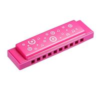 PATIKIL Translúcido Armónica Surtido Colores 10 Agujeros Rosa ABS Arpa Boca para Educativo Musical Instrumentos Principiantes Adultos Profesionales