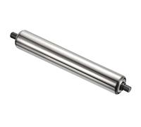 PATIKIL Transportador Rodillo 1.5" Diámetro 10" Longitud, Inoxidable Acero Gravedad Transmisión Reemplazo Pieza Galvanizado Extremo, Plata