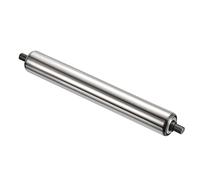 PATIKIL Transportador Rodillo 1.5" Diámetro 12" Longitud, Inoxidable Acero Gravedad Transmisión Reemplazo Pieza Galvanizado Extremo, Plata