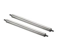 PATIKIL Transportador Rodillo 1" Diámetro 12" Longitud, 2 Paquete Inoxidable Acero Gravedad Transmisión Reemplazo Pieza Galvanizado Extremo, Plata