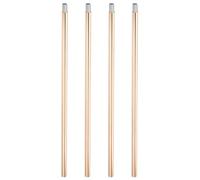 PATIKIL Varilla de Extensión Roscada, 4 Piezas de Tubo de Lámpara de 300mm M10 x1mm con Rosca Fina con Pezones de Tubo de Lámpara para Luces Colgantes, Tonos de Luz Dorada