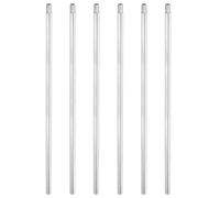 PATIKIL Varilla de Extensión Roscada, 6 Piezas de Tubo de Lámpara de 300mm M10 x1mm de Rosca Fina con Pezones de Tubo de Lámpara para Luces Colgantes, Tono Plateado
