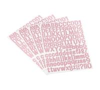 PATIKIL Vinilo Letras Números Pegatinas Kit, 126uds 4 Hojas Auto Adhesivo Calcomanías para Buzón, Letrero, Dirección (Rosa)