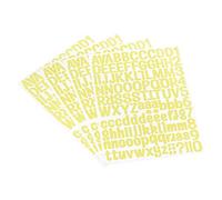PATIKIL Vinilo Letras Números Pegatinas Kit, 126uds 4 Hojas Auto Adhesivo Calcomanías para Buzón, Letrero, Dirección (Amarillo)