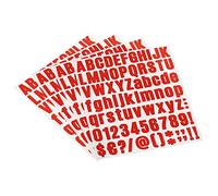 PATIKIL Vinilo Letras Números Pegatinas Kit, 81uds 4 Hojas Auto Adhesivo Calcomanías para Buzón, Letrero, Dirección (Rojo)