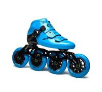 Patillas de Velocidad en Línea Profesionales, Zapatos De Patinaje de Fibra de Carbono de 4 Ruedas Patines de Una Sola Fila, Patineta Recta de Alta Velocidad de Rendimiento Al Aire Libre