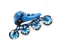 Patillas de Velocidad en Línea Profesionales, Zapatos De Patinaje de Fibra de Carbono de 4 Ruedas Patines de Una Sola Fila, Patineta Recta de Alta Velocidad de Rendimiento Al Aire Libre,Azul,EU42