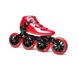 Patillas de Velocidad en Línea Profesionales, Zapatos De Patinaje de Fibra de Carbono de 4 Ruedas Patines de Una Sola Fila, Patineta Recta de Alta Velocidad de Rendimiento Al Aire Libre