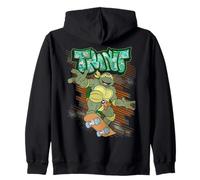 Patín clásico retro Megamix de TMNT, Mikey, Ninja Turtles, años 80 y 90 Sudadera con Capucha