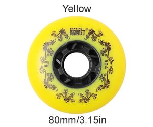 Patín de pista de generación para patinaje, 1 pieza, resistente al , 90A, con rueda de freno, cuadro con ruedas amarillas, 72mm/76mm/80mm, rodamientos no incluidos