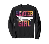 Patín de Skate Vintage con diseño de Chica Patinadora Sudadera
