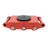 Patín de Transporte de Maquinaria Transportador de maquinaria industrial servicio pesado, 8 T/17 600 lb, plataforma rodante con 6 rodillos, carrito carga(Red)