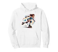 Patín De Velocidad Roller Derby Jugadora Patines Patinadora Sudadera con Capucha