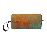 Pátina de Cobre Rica de Moda metálica, Bolsa de Maquillaje Bolsa de cosméticos Bolsa de artículos de tocador de Viaje portátil Bolsa de Maquillaje