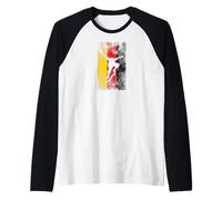 Patinador de la bandera alemana Camiseta Manga Raglan