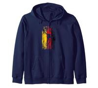 Patinador de la bandera alemana Sudadera con Capucha