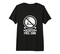 Patinador Divertido del Parque de Patinaje Scooter Free Zone Camiseta Premium