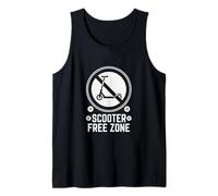 Patinador Divertido del Parque de Patinaje Scooter Free Zone Camiseta sin Mangas