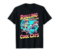 Patinador felino Rolling with The Cool Cats Camiseta