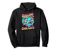 Patinador felino Rolling with The Cool Cats Sudadera con Capucha